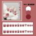 Cute Cartoon Short Pink Pearl Bow False Nails Acrylic Fake Nails Full Cover Nails Tips Artificial Finger Manicure Press on nails for Women and Girls - Buy Online on GoSupps.com