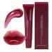 Peptide Infused Lip Oil Glossy Lip Glow Oil with Nourishmax Jojoba Oil Hydrating Tinted Lip Oil Long-Lasting Waterproof Revitalizing for Dry Lips. (04# HUGGING)