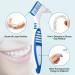 Anbbas Leakproof Denture Cleaning Kit with Cup, Basket, and Brush - Blue | Dental Soaking Retainer Case for Braces, Aligners, Mouth Guards, and Dentures - Buy Online on GoSupps.com