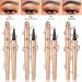 Generic 3D Waterproof Microblading Eyebrow Pen New Waterproof Magic Eyebrow Pencil with Micro-Fork Tip Natural Makeup Microblading Eyebrow Pencil 4 Fork Tip (Dark Brown) - Buy Online on GoSupps.com