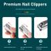 Nail Clipper 3-in-1 Fingernail Clipper with No-Splash Nail Catcher Toenail Clipper with Nail File Fit for Seniors Adult and Kids Fingernail and Toenail - Buy Online on GoSupps.com