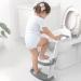 Potty Training Seat with Step Stool Ladder - Gentle Monster Toddler Toilet for Boys Girls - Foldable & Comfortable Chair with Anti-Slip Pad (Grey) - Buy Online on GoSupps.com