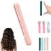 Portrayi Mini Dual-Purpose Curling Iron Ceramic Mini Hair Curler 2-in-1 Mini Curling Wand Flat Iron Hair Straightener Portable Cordless Travel Curling Iron for Long Short Hair (Pink)