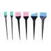 Silicone Hair Dye Brush 6 Piece Set for Hair Treatments and Home Coloring Brushes