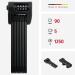 Buy Abus Bordo Combo 6100/90 Folding Bike Lock - Durable Hardened Steel Keyless Number Code Security Level 9 90cm - International Shipping Available - Buy Online on GoSupps.com
