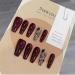 24Pcs/Set Press On Nails Retro Hand Drawn Bride Style Patch Long False Nails Acrylic Fake Nails Full Cover Nails Tips Artificial Finger Manicure Press on nails for Women and Girls - Buy Online on GoSupps.com