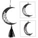 Cabilock Artwork for Farmhouse Shape Bohemia Pendant Wooden Home Hanging Living Bedroom Room Decorative Moon - Buy Online on GoSupps.com