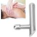 Hztyyier T-Bar Massager - Ergonomic Stainless Steel Massage Device for Deep Tissue Relief | Durable & Portable with Black Storage Bag - Buy Online on GoSupps.com