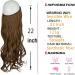 OMGREAT Ombre Halo Hair Extensions 18 Inch Wavy Curly Synthetic Hair - Light Chestnut Brown - Buy Online on GoSupps.com