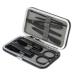 Fingernail Scissors 2 Color 8 in 1 Mini Nail Kit Travel Manicure Kit Stainless Steel Nail Clippers Set Nail File Nail Manicure Kit (Black)