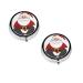 Cute Santa Claus Printed Mini Round Pill Box Pill Box 3 Compartment Medicine Pill Case Pill Organizer Travel Pillbox Portable Pill Box for Pocket Home Office Use