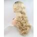 Blonde Ombre Lace Front Wig with Dark Roots - Long 66cm Corrugated Synthetic Hair | 180% Density for Cosplay Festivals Weddings | Ideal for Women & Girls - Buy Online on GoSupps.com
