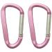 LESHIRY Large Carabiners Keychain 3" Aluminum D Shape Premium Durable D-Ring Carabiner Clip Hook Camping Accessories Snap Link Key Chain Durable Improved Design 2pcs pink