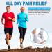 HUEGLO Plantar Fasciitis Compression Socks - 4 Pairs, Ankle Support Brace for Men & Women, Pain Relief, Anti-Slip Foot Support - Black - Buy Online on GoSupps.com