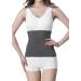 Thermal Knitted Kidney Warmer Abdominal Binder | Waist Trimmer Wrap Belt Grey M 57-90CM | Postpartum Belly Band & Lower Back Support - Buy Online on GoSupps.com
