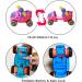 Adjustable Kids Quad Roller Skates Shoes with Safe Lock - Baby Blue - Buy Online on GoSupps.com