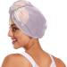 Buy Cute Flamingo Hair Towels - Super Absorbent Quick Dry Hair Turbans | 2 Pack for Women & Girls - Buy Online on GoSupps.com