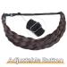 Buy Silk-Co 5-Strand Dark Brown Braided Hair Band - Elastic Vintage Headband for Women & Girls - Perfect for Weddings & Hair Extensions | 3.8cm Wide - Buy Online on GoSupps.com