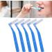 Portable L-Shaped Interdental Brushes - Flexible Nylon Wire Medical Quality 5 Pieces for Dental Care (Blue) - Buy Online on GoSupps.com