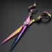 5.5 in. Professional Hairdressing Scissors 440c high Hardness Stainless Steel Salon Hairdresser Hair Cut with thinning Hair Scissors Set Purple - Buy Online on GoSupps.com