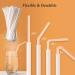 FOREVERIE 500 Counts Plastic Clear Disposable Straws Individually Wrapped Soft Thin Bendy Stretchable Regular 0.24 Inch Diameter 8.27 Inch Length - Buy Online on GoSupps.com