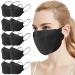 50PC Black Fish Type Disposable_Face_Coverings 4-Ply Comfortable For Adults Outdoor Daily Use