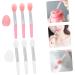 Angoily 2 Sets Lip Stick Dust Facial Tools Lip Applicator Eye Shadow Applicators Silicone Scrubber for Lady Tools Cosmetic Applicator Brush Miss Silica Gel - Buy Online on GoSupps.com