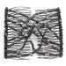BORDSTRACT Magic Hair Comb Elastic Beaded Double Comb Hair Clip for Long Lasting Updo Popular Hairstyles (Black) Random