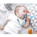 Exquileg 4-Piece Unisex Pacifier Band Set | Cotton Pacifier Straps with Stainless Steel Clamps for Newborns - Buy Online on GoSupps.com