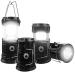 LED Solar Camping Lantern DIBMS LED Collapsible Portable Solar AC Rechargeable Lantern Flashlight Waterproof Survival Lights for Camping Hurricanes Emergencies Power Outages Homes Indoor Outdoor 4