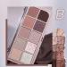 Erinde 10 Color Eyeshadow Palette - Matte Shimmer Glitter | High Pigmented, Ultra-Blendable in Neutral Nude Shades | Includes Brush | Smoke Purple Rose 08 - Buy Online on GoSupps.com
