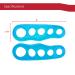 JIAHAO Gel Toe Separator - Orthopedic Hammer Toe Alignment - Blue Size XL - Pain Relief & Comfort - Buy Online on GoSupps.com