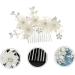 Angoily Side Comb Bridal Hair Comb Wedding Hair Pieces Combs Tiara Hair Comb for Accessories Hair Gems for Women Bride Hair Comb Bride Hair Jewelry The Flowers Hair Accessories - Buy Online on GoSupps.com