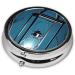 Fireflies & Lantern Round Pill Box - 3 Compartment Mini Portable Travel Organizer | Decorative Pocket Purse Medicine Holder - Buy Online on GoSupps.com