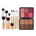 Professional Makeup Cream Contour Palette 12 Colours Concearler Full Coverage & Makeup Brush Set Face Make Up Gift for Women Girls C
