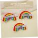 FRCOLOR 2 Pairs Rainbow Barrettes Cotton Rainbow Pendant Cartoon Hair Clips Hair Bows Clips Hair Accessory Bowknot Hairpin Candy Color Hair Clip Kids Barretes Applique Girl Alloy Princess - Buy Online on GoSupps.com