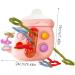 Buy Sensory Tensile Cutting Toys - Bottle-Shaped Dental Aid for Babies & Kids | Silicone Teething Toys in Sweet Pink - Buy Online on GoSupps.com
