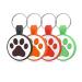 Whoseid QR code Cat brand modifiable pet online profile several emergency contacts scanning QR code immediate location e-mail notification (medium to large races-3.2 cm medium to large BREEDS-1.25 "Schwarz & Orange& Red Green