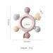 Bopoobo Silicone Rudder Teether Toy with Wooden Ring for Babies | Soothing Teething Toy for 3-12 Months | Montessori Baby Chew Toy (Pink) - Buy Online on GoSupps.com
