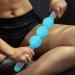 Massage Roller for Legs - Muscle Stick with 5 Spiky Balls for Cellulite Relief | Blue Thigh Arm & Waist Massager - Buy Online on GoSupps.com