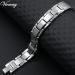 Vicmag Magnetic Bracelet for Men Titanium Steel with Ultra Strength Magnets - Single-Row Silver | Adjustable with Tool & Gift Box - Buy Online on GoSupps.com