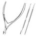 Cuticle Trimmer with Cuticle Pusher Cuticle Remover Cutter Nipper Scissor and Triangle Cuticle Nail Pusher Peeler Scraper Durable Dead Skin Clipper Manicure Pedicure Tools