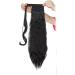 20 Inch Dark Black Corn Wave Ponytail Clip in Hair Extension for Women - Real Long Wavy Wrap Around Hairpiece - Buy Online on GoSupps.com