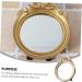 Minkissy European Style Handheld Wall Mirror for Dresser and Travel - Resin Miss Golden 12x11x1cm - Buy Online on GoSupps.com