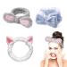 3 face washing headbands makeup headbands women's plush elastic soft headbands face washing makeup sports beauty shower fluffy lovely headbands