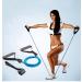 TOCO FREIDO Single Resistance Bands Workout Bands with Handles and The Exercise Bands with Door Anchor Suitable for Resistance Training Physical Therapy Home Workouts Boxing Training Blue