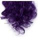 Silk-co Long Curly Wavy Hairpiece Extensions - 8 Pcs Full Head 18 Clips, Synthetic Heat Resistant, 24 inch Dark Purple - Buy Online on GoSupps.com