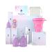 Reusable Menstrual Cup Silicone Period Cups Soft Comfortable & Environmentally Friendly - Set of 3 Kit for Girls & Women Purple