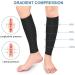 Medical Grade Calf Compression Sleeves - 20-30mmHg Graduated Pressure for Swelling, Varicose Veins, Shin Splints - Footless Compression Socks - Black, Size L - Buy Online on GoSupps.com