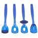 Oral muscle training device 4-piece mouth trainer coach oral muscle strength training device for children from 8 years (big blue)